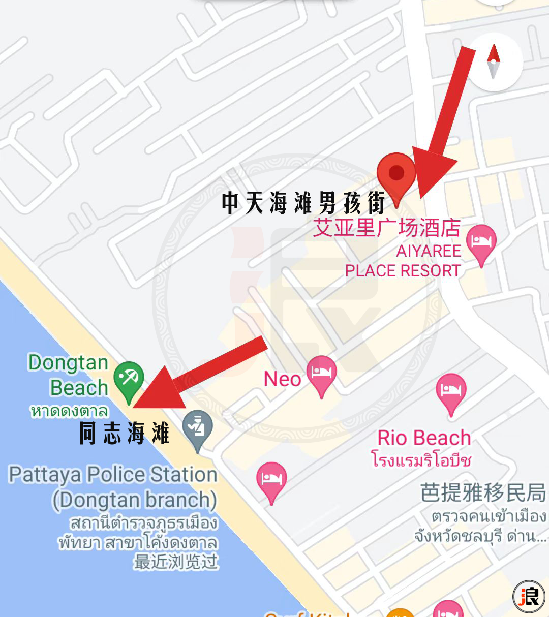 芭提雅中天海滩男孩街supertown jomtien complex